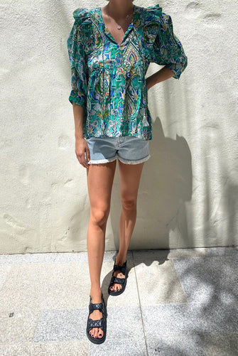 Zenji Blouse Ko Print